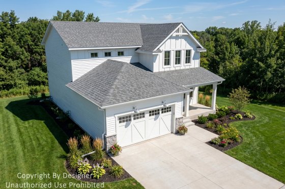 Exterior - Front Elevation 4 for Farmhouse House Plan #51-1526 - 4 bed, 2.5 bath