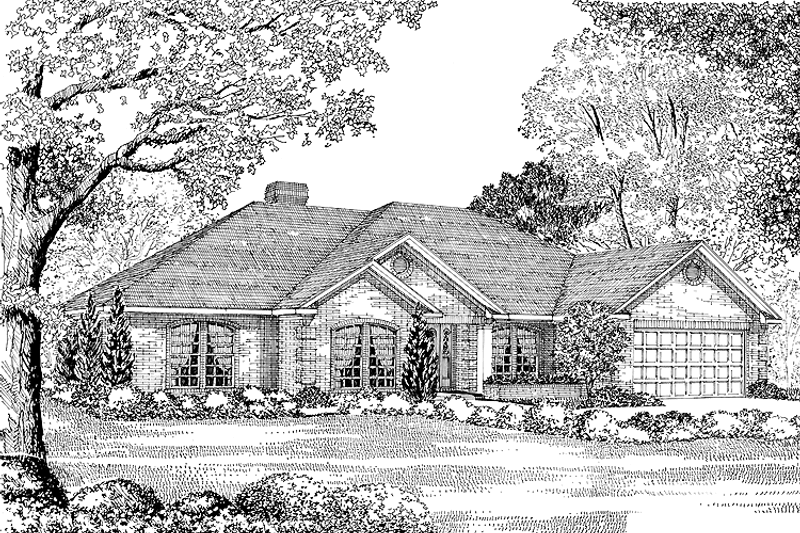 Architectural House Design - Ranch Exterior - Front Elevation Plan #17-2624