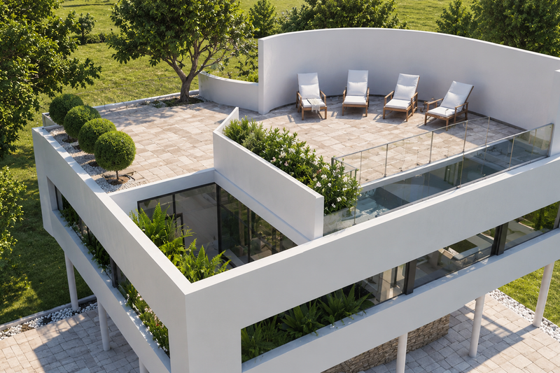 House Design - Exterior - Other Elevation 3 for Modern House Plan #542-17 - 3 bed, 3 bath