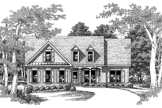 Exterior - Front Elevation 3 for Country House Plan #927-243 - 3 bed, 2 bath