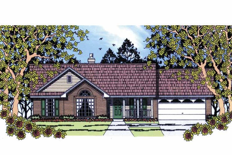 Dream House Plan - Exterior - Front Elevation 3 for Country House Plan #42-588 - 3 bed, 2 bath