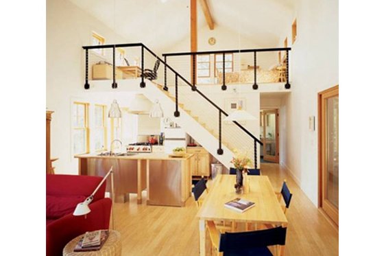 Interior - Family Room for Cabin House Plan #452-3 - 2 bed, 2 bath
