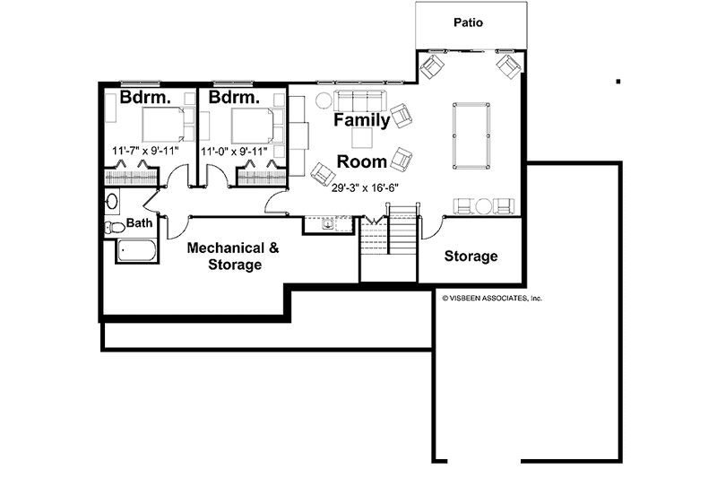 Dream House Plan - Floor Plan - Lower Floor for Craftsman House Plan #928-144 - 5 bed, 3.5 bath