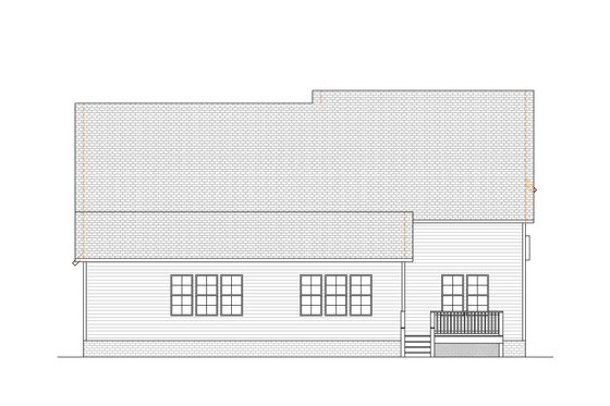Exterior - Rear Elevation for Country House Plan #1080-12 - 4 bed, 4 bath