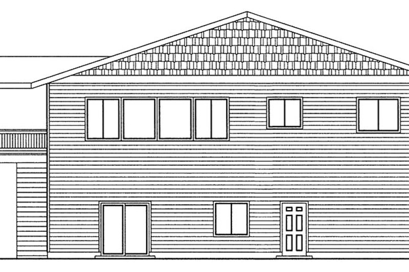 Dream House Plan - Exterior - Rear Elevation for Traditional House Plan #117-867 - 3 bed, 2 bath
