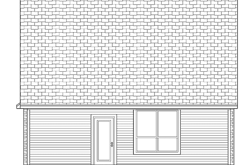 Home Plan - Exterior - Rear Elevation for Prairie House Plan #84-666 - 3 bed, 2.5 bath