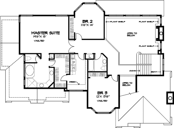 Home Plan - Country Floor Plan - Upper Floor Plan #320-1089