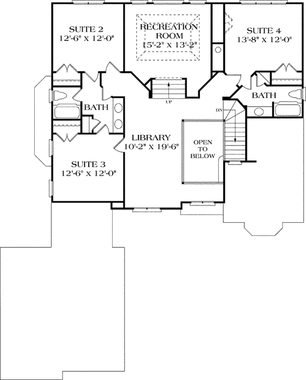 House Plan Design - European Floor Plan - Upper Floor Plan #453-295