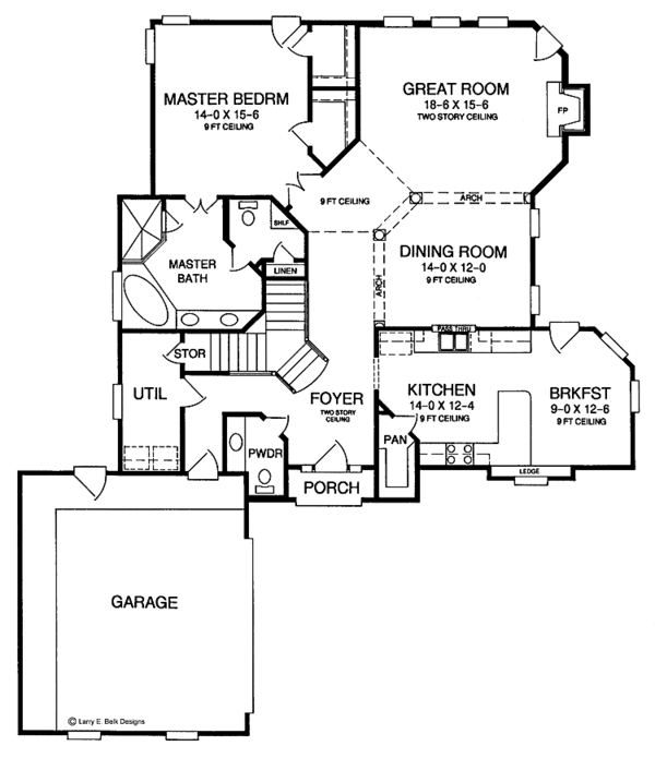 Dream House Plan - Classical Floor Plan - Main Floor Plan #952-45
