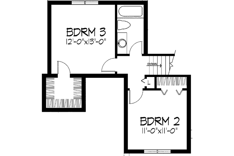 Dream House Plan - Floor Plan - Upper Floor for Tudor House Plan #51-739 - 3 bed, 2.5 bath