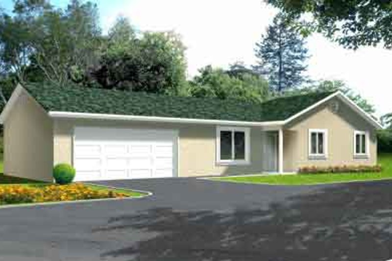 House Plan Design - Adobe / Southwestern Exterior - Front Elevation Plan #1-1054