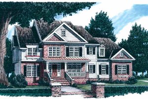 Country Exterior - Front Elevation Plan #927-600
