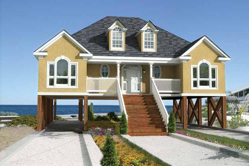 Home Plan - Country Exterior - Front Elevation Plan #37-244