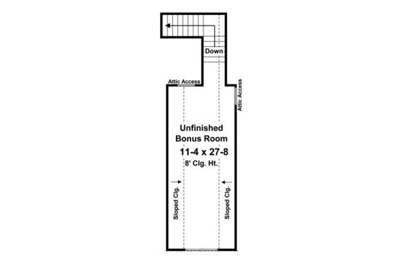 Floor Plan - Other Floor for Country House Plan #21-429 - 3 bed, 2 bath