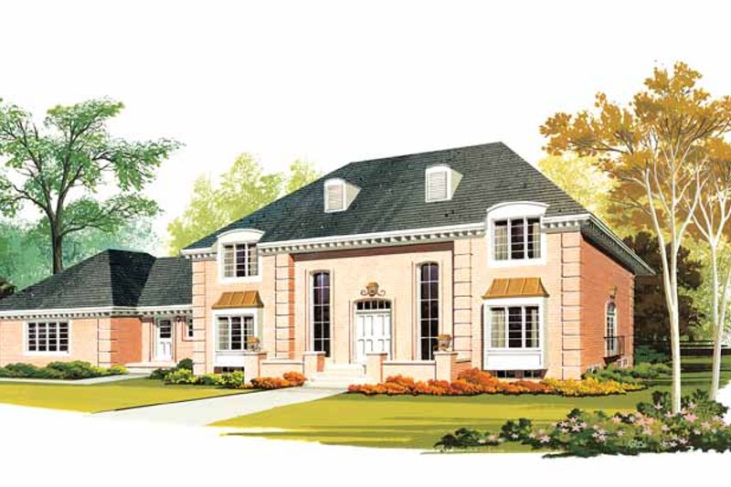 Home Plan - Country Exterior - Front Elevation Plan #72-646