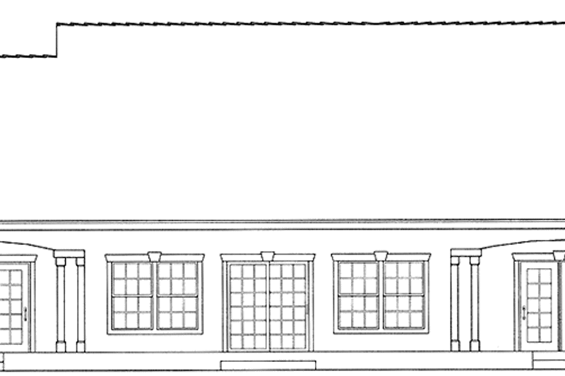 Architectural House Design - Exterior - Rear Elevation for Country House Plan #1037-34 - 3 bed, 2 bath