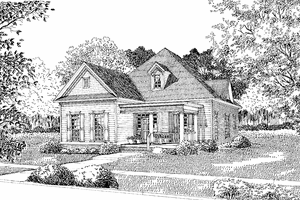 Ranch Exterior - Front Elevation Plan #17-2668