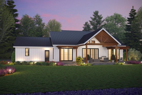Exterior - Rear Elevation 1 for Farmhouse House Plan #48-1182 - 3 bed, 3 bath