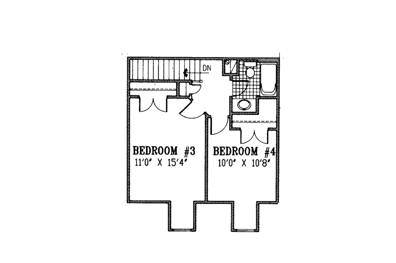 Architectural House Design - Floor Plan - Upper Floor for Country House Plan #953-120 - 4 bed, 3.5 bath