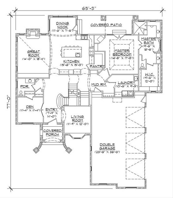 Dream House Plan - European Floor Plan - Main Floor Plan #5-467