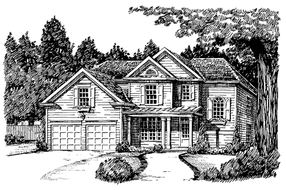 Exterior - Front Elevation 3 for Country House Plan #927-589 - 4 bed, 3 bath