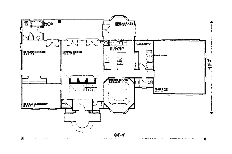 Dream House Plan - Floor Plan - Main Floor for Colonial House Plan #30-260 - 4 bed, 4.5 bath