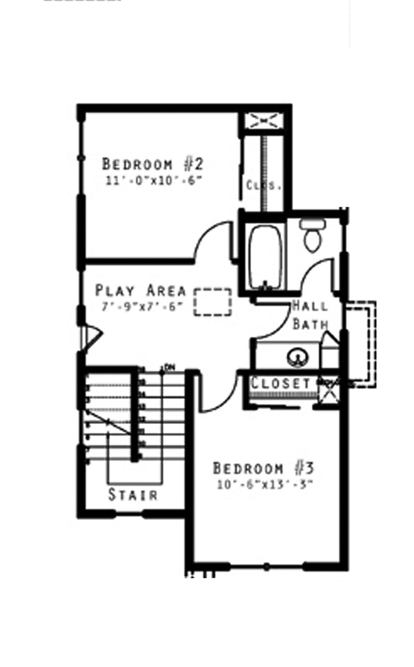 House Plan Design - Craftsman Floor Plan - Upper Floor Plan #895-71