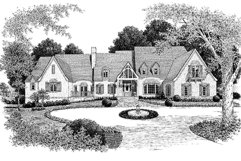 Architectural House Design - Exterior - Front Elevation 3 for Country House Plan #453-152 - 4 bed, 5 bath