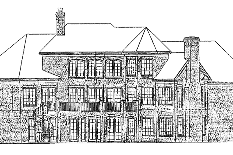 Dream House Plan - Exterior - Rear Elevation for Traditional House Plan #453-375 - 5 bed, 4 bath
