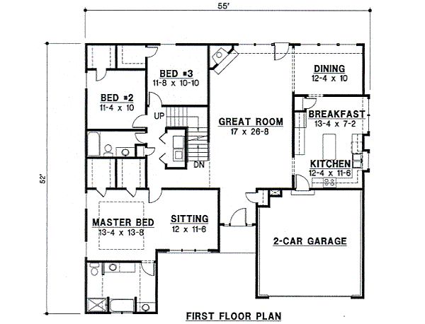 Traditional Floor Plan - Main Floor Plan #67-680