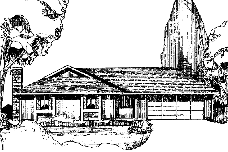 Dream House Plan - Exterior - Front Elevation 3 for Craftsman House Plan #60-778 - 3 bed, 2 bath