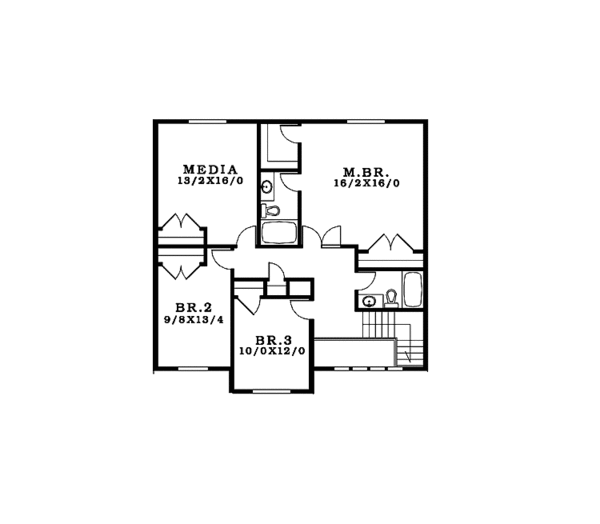 House Plan Design - Craftsman Floor Plan - Upper Floor Plan #943-29