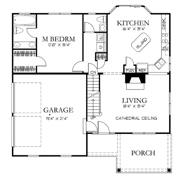 Dream House Plan - Country Floor Plan - Main Floor Plan #1029-39