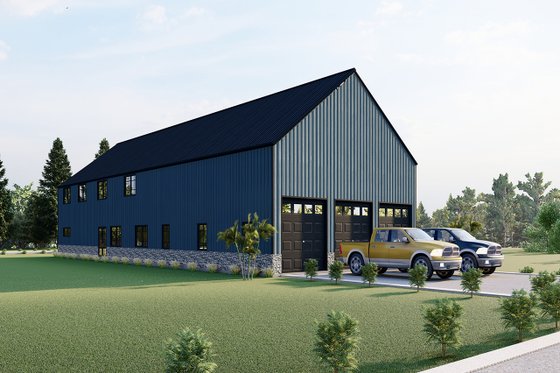 Exterior - Other Elevation 4 for Barndominium House Plan #1107-32 - 4 bed, 3.5 bath