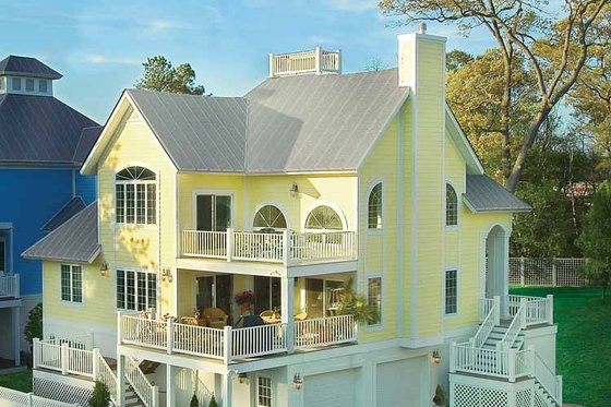 Exterior - Rear Elevation for Traditional House Plan #930-156 - 3 bed, 2.5 bath