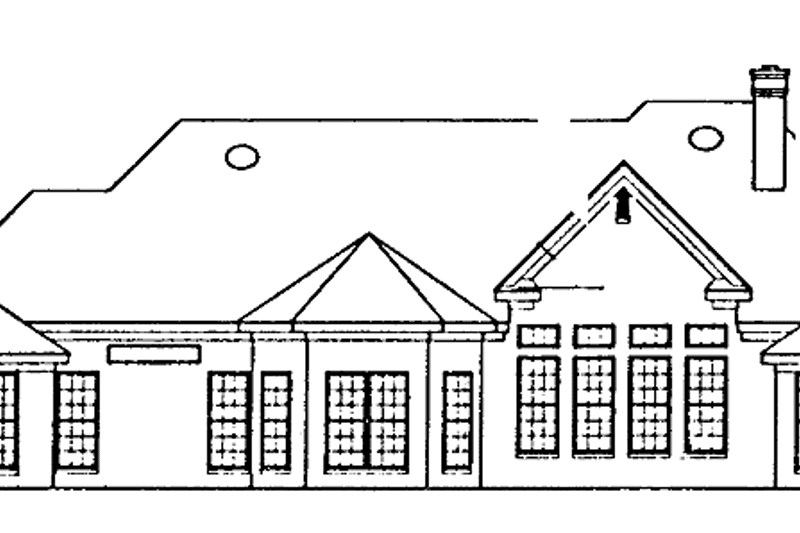 Home Plan - Exterior - Rear Elevation for European House Plan #952-52 - 4 bed, 2.5 bath