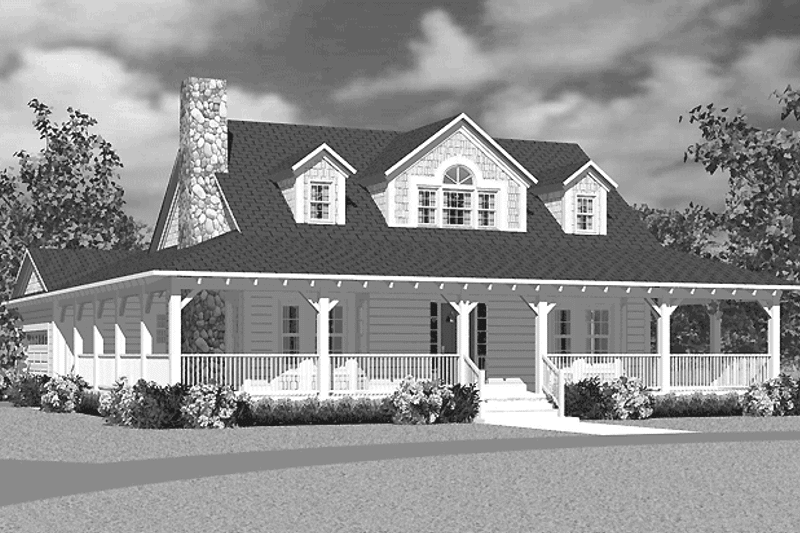 Dream House Plan - Exterior - Front Elevation 3 for Victorian House Plan #72-1130 - 3 bed, 2 bath