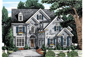 Country Exterior - Front Elevation Plan #927-868