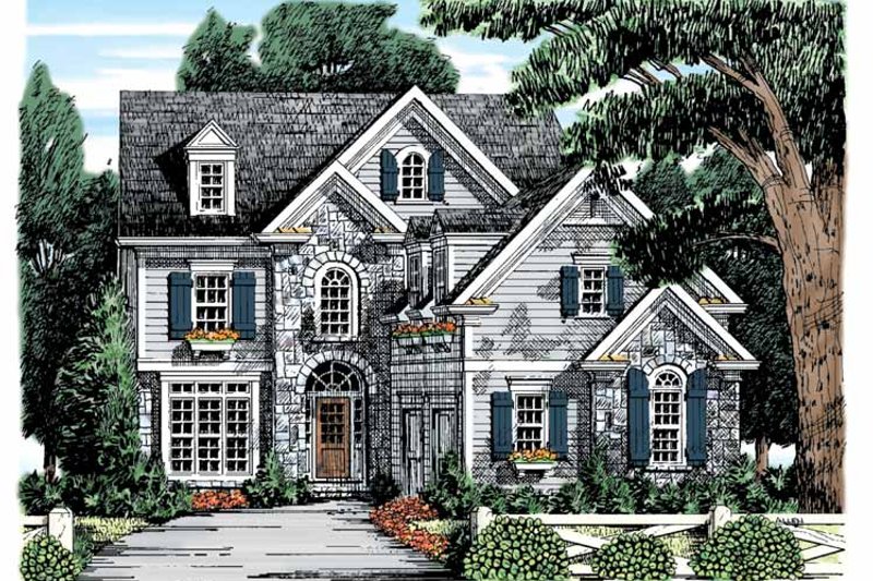 Architectural House Design - Country Exterior - Front Elevation Plan #927-868