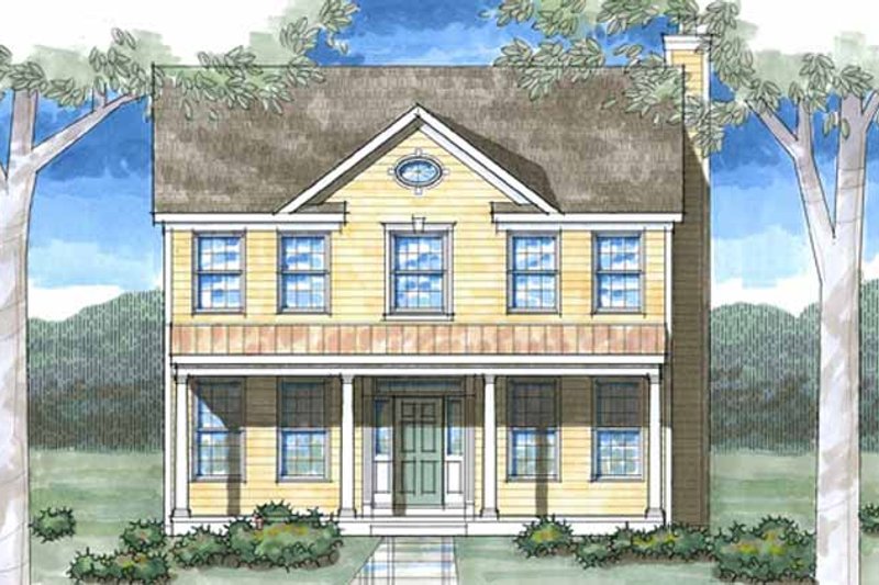 House Blueprint - Country Exterior - Front Elevation Plan #1029-11