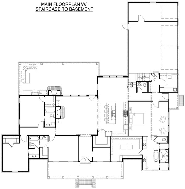 Farmhouse Floor Plan - Main Floor Plan #1074-90