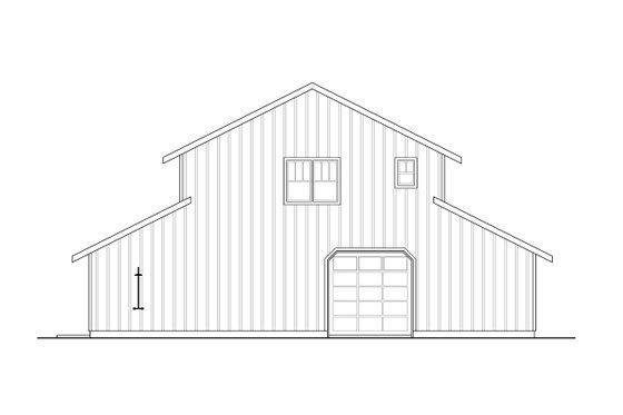 Exterior - Rear Elevation for Farmhouse House Plan #124-1316 - 2 bed, 3 bath