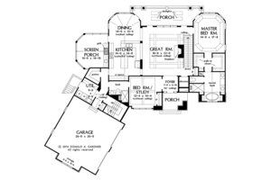 Floor Plan - Main Floor for Cottage House Plan #929-992 - 4 bed, 4 bath
