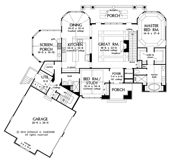 Cottage Floor Plan - Main Floor Plan #929-992