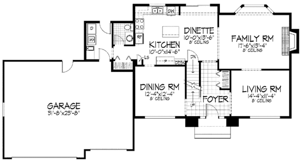 House Plan Design - Colonial Floor Plan - Main Floor Plan #51-749