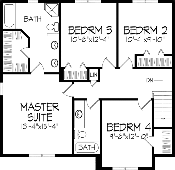 Dream House Plan - Country Floor Plan - Upper Floor Plan #51-860