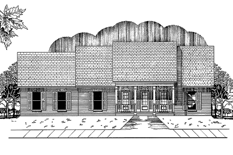 Architectural House Design - Exterior - Front Elevation 3 for Country House Plan #15-310 - 3 bed, 2 bath