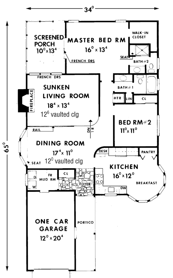 Dream House Plan - Country Floor Plan - Main Floor Plan #456-109