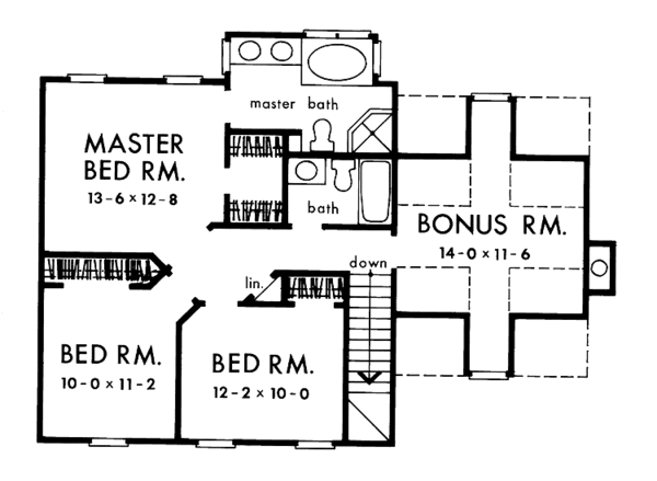 Dream House Plan - Country Floor Plan - Upper Floor Plan #929-133