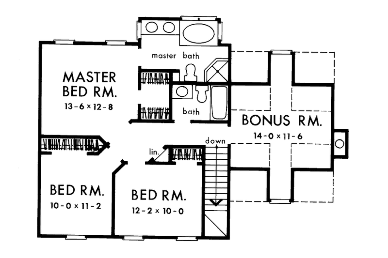 Dream House Plan - Floor Plan - Upper Floor for Country House Plan #929-133 - 3 bed, 2.5 bath